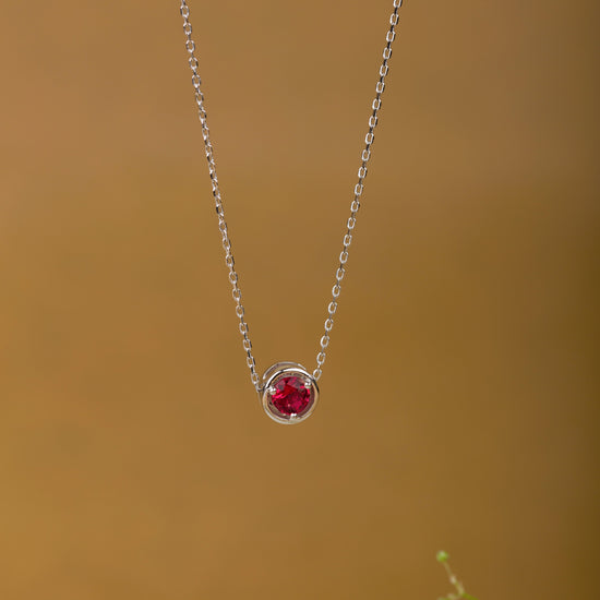 Dual Color Silver Pendant with Chain