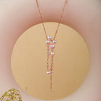 Long Hanging Sterling Silver Pendant with Chain