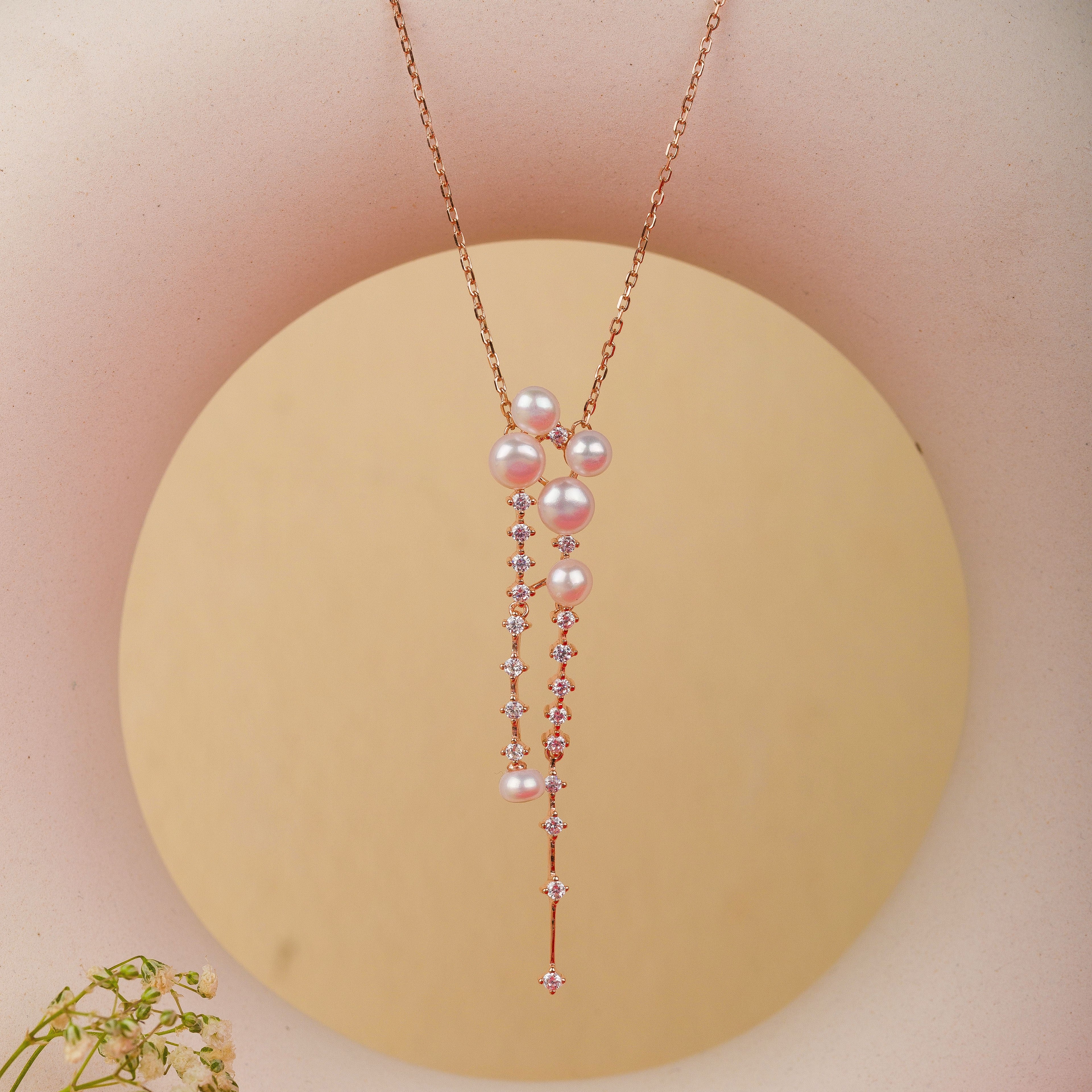 Long Hanging Sterling Silver Pendant with Chain