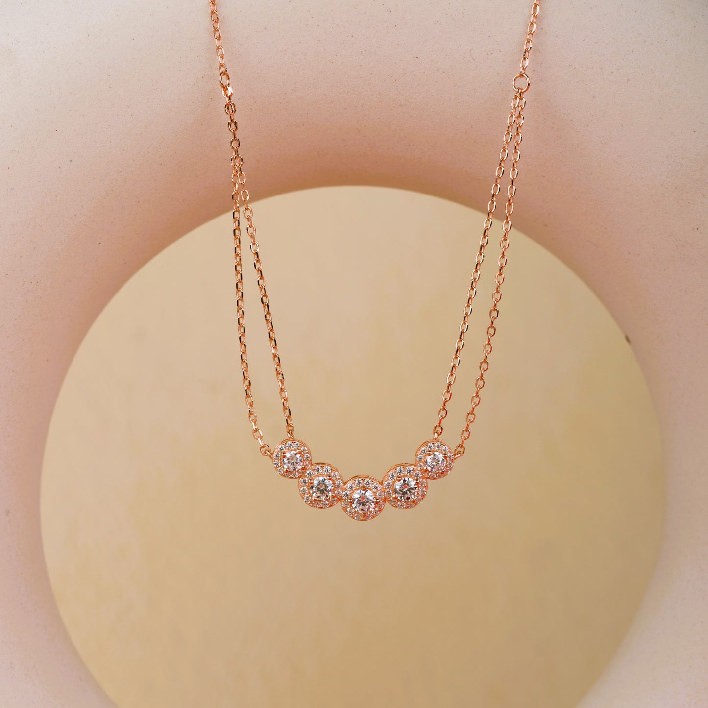 Elegant Five Diamond Necklace