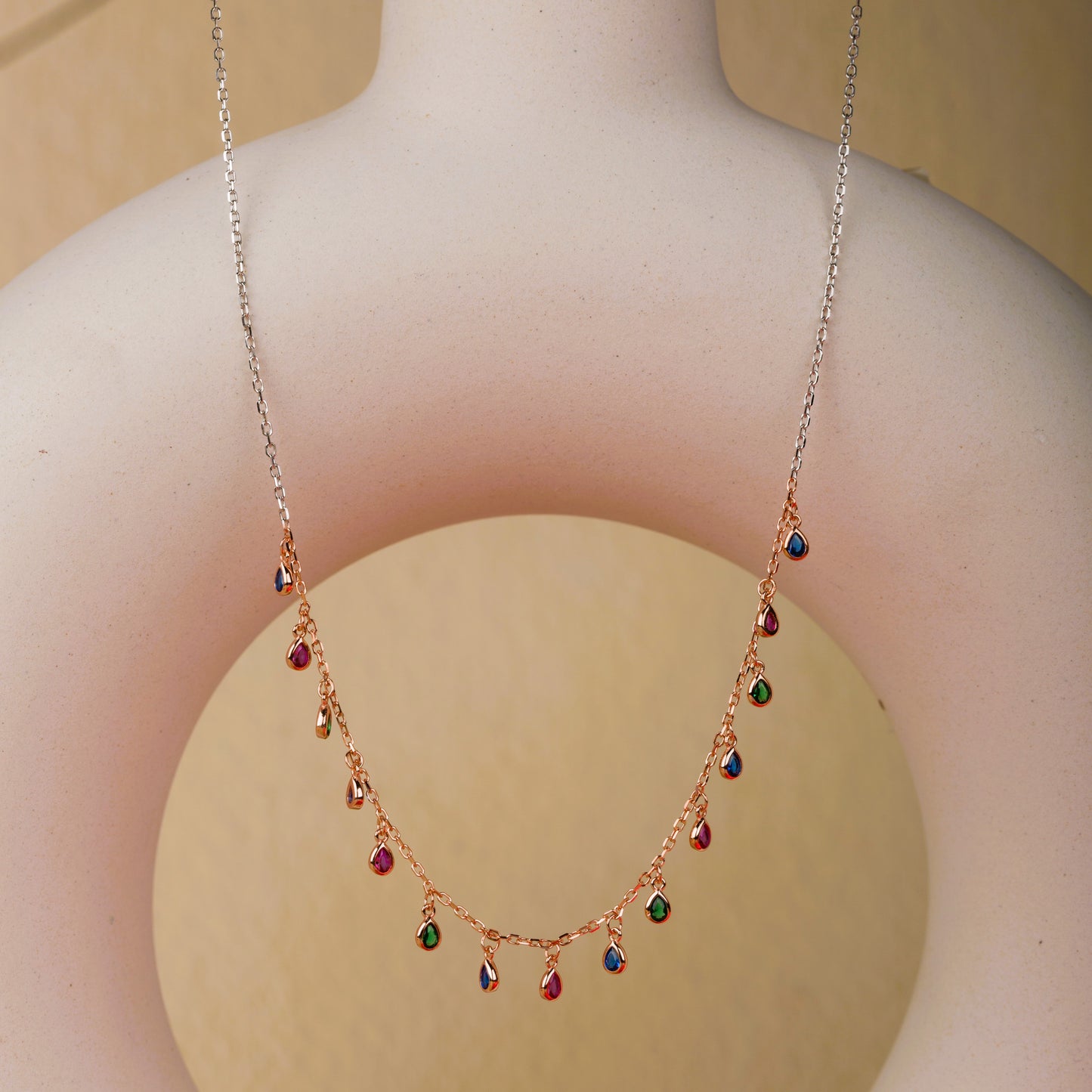 Colorful Rosegold Necklace