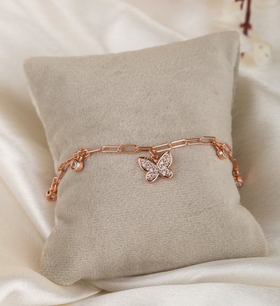 Butterfly Rose gold Bracelet