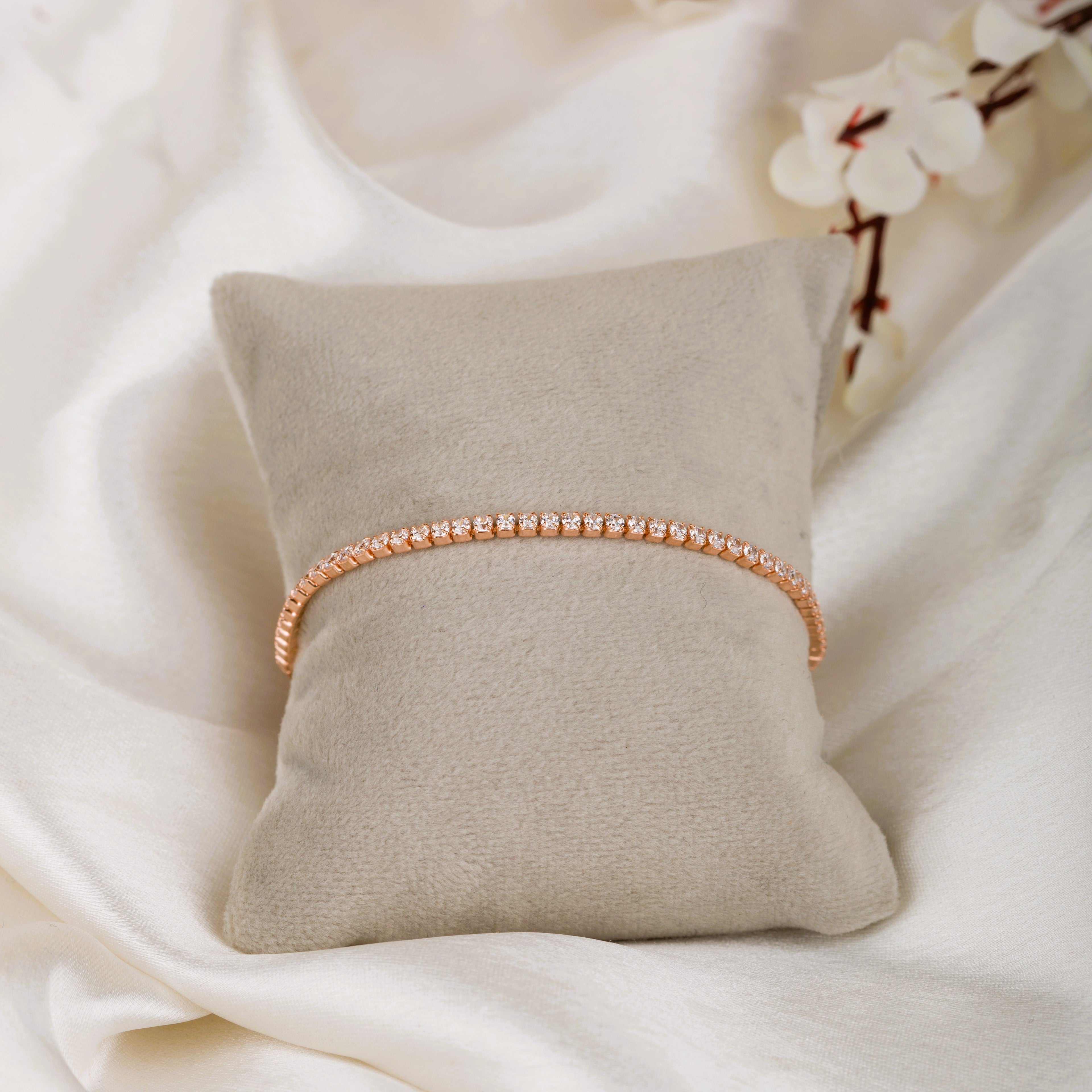 One Line Rose gold Adjustable Bracelet