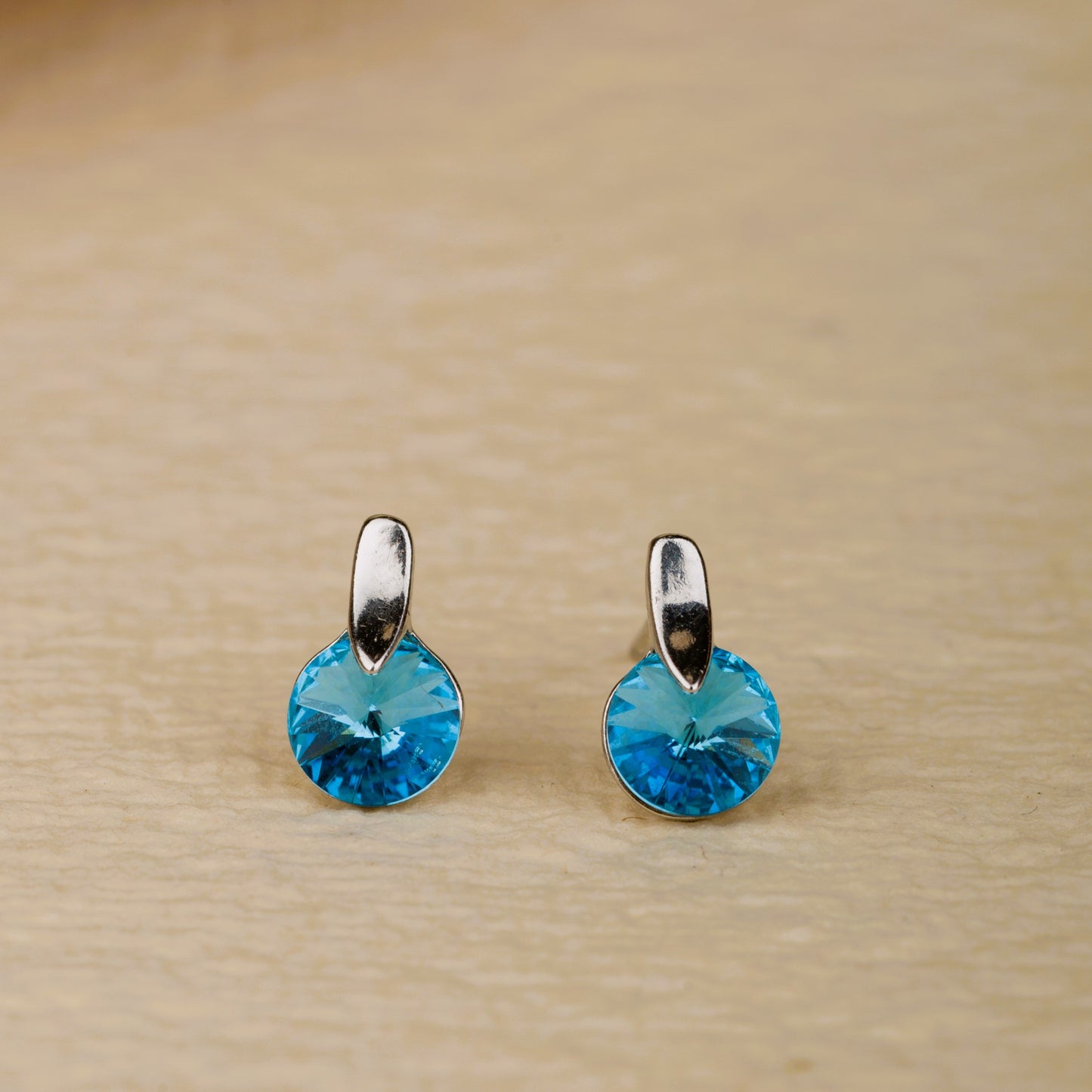 Blue stone Silver Earrings