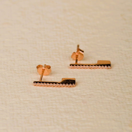 Line Rosegold Earrings